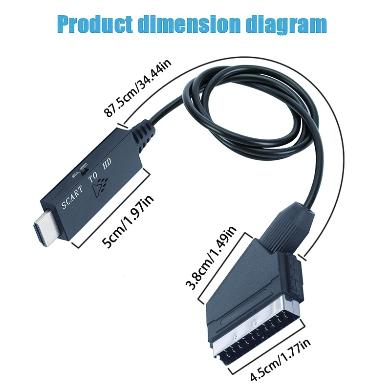 SCART to HDMI‑Compatible Conve - Scart To Hdmi recension och pris
