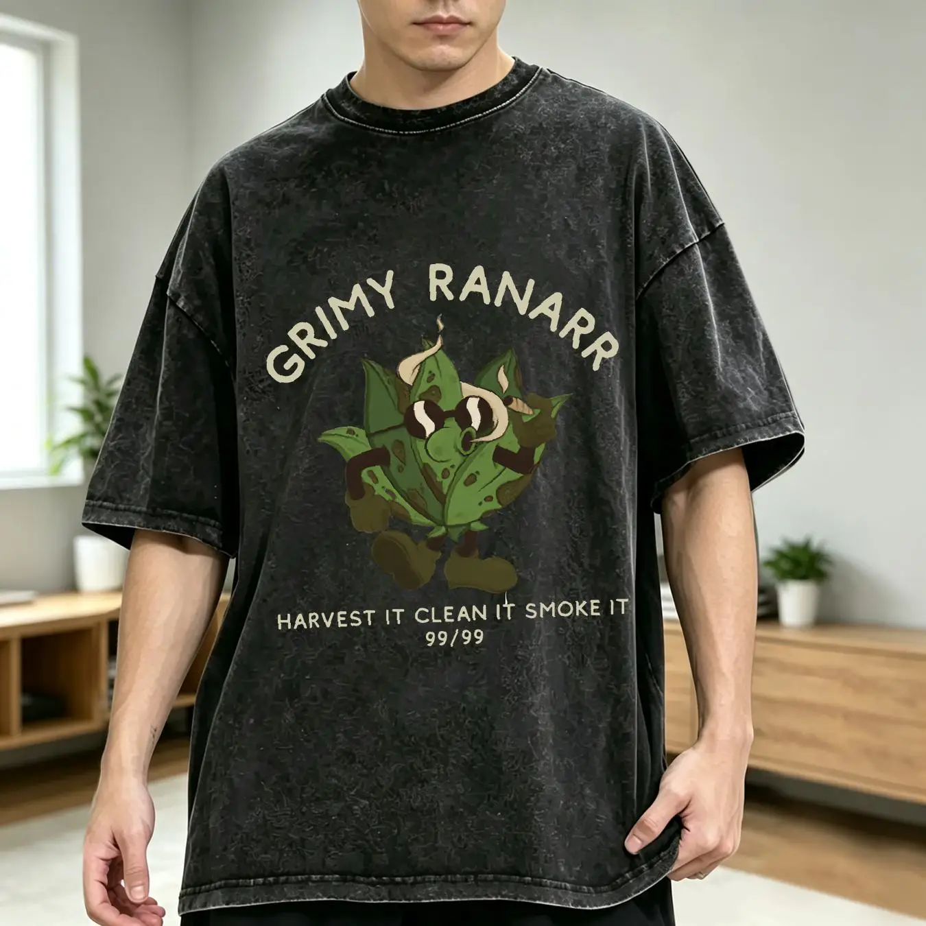 washed T Shirt Grimy Ranarr Cl - Retro Gaming T Shirt recension och pris